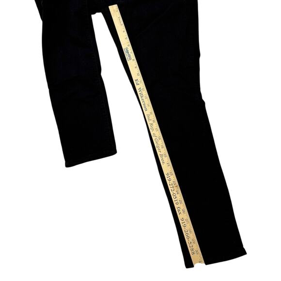 Levis 721 Jeans Womens 34 Black High Rise Skinny Tapered Stretch Goth Grunge - Picture 10 of 12